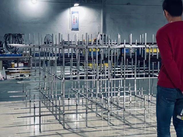 A large custom frame in production