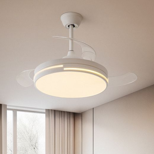 Retractable-Blade Fan Light