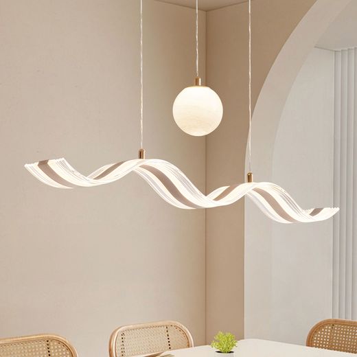 Wave LED Pendant with Globe