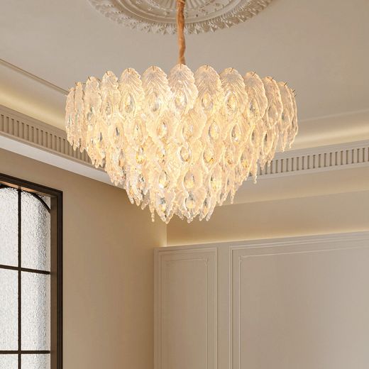 Layered Leaf Chandelier