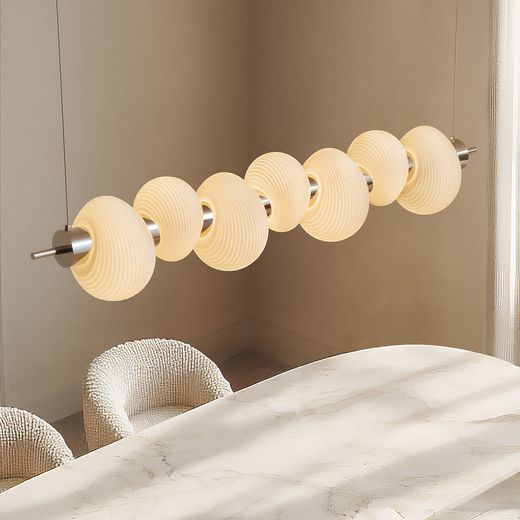 Ribbed Globe Linear Pendant