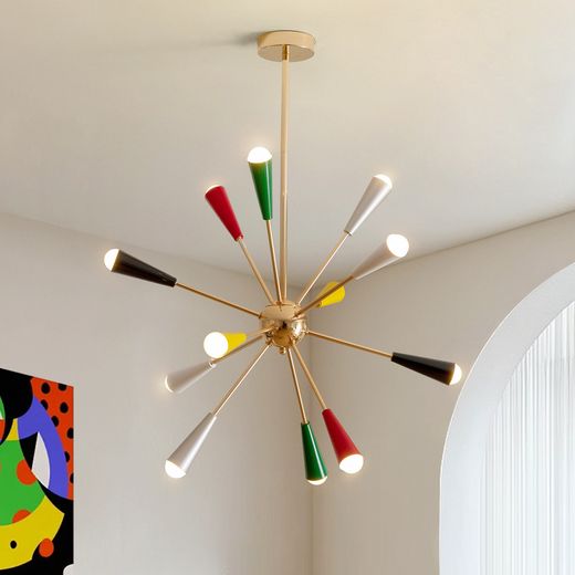 Colour-Tip Sputnik Chandelier