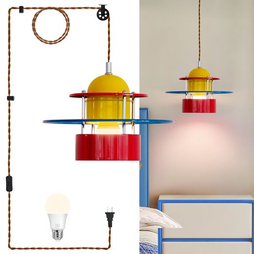 Plug-in Tiered Colour Pendant