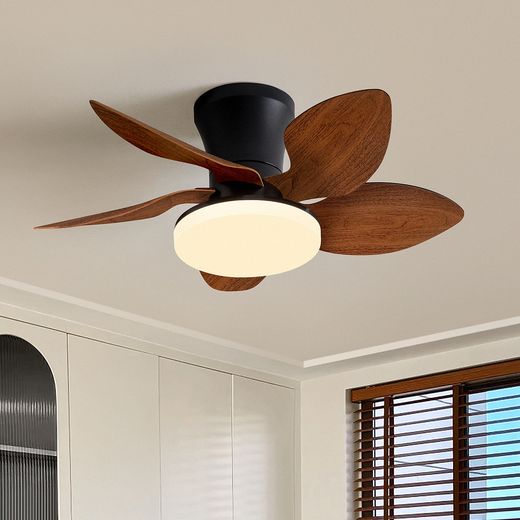 Dark-Wood Fan Light