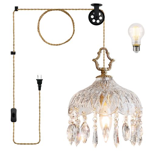 Plug-in Crystal Dome Pendant
