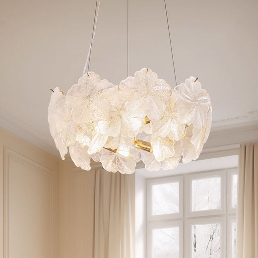 Glass Flower Chandelier