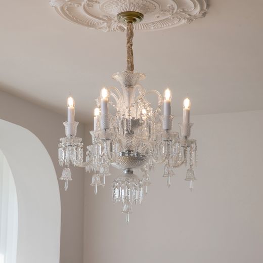 White Crystal Candle Chandelier